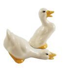 1486 - Elegant Pair of Decorative Geese Figurines, Approximately 3.5 to 4 Inches in Size |H-27|