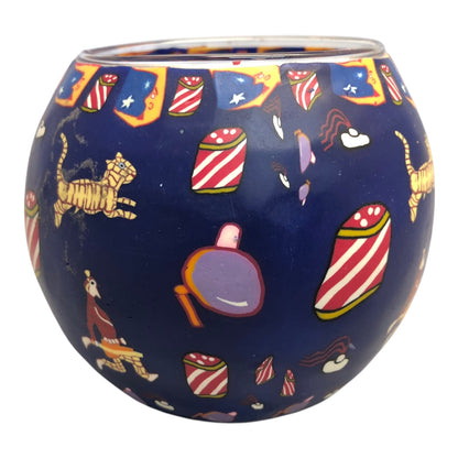 14910 - Blue Fimo Circus Design Candle |Scent-24|