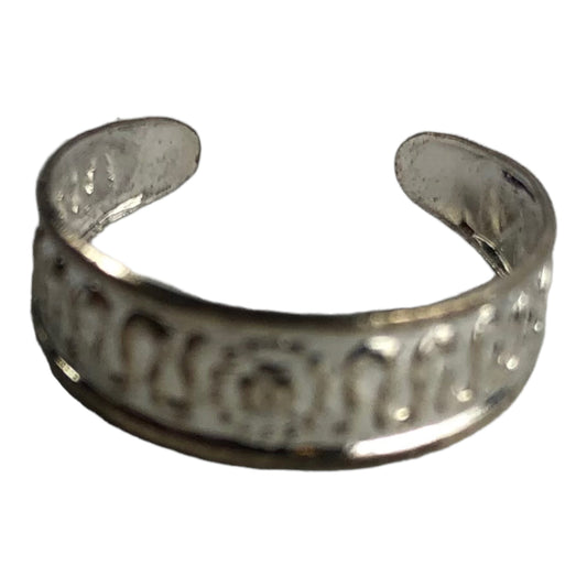 14929 - Silver Band Toe Ring - |Clear-227|