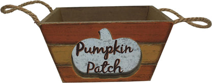 14930 - Pumpkin Patch Wood Basket 6" - |23-3|