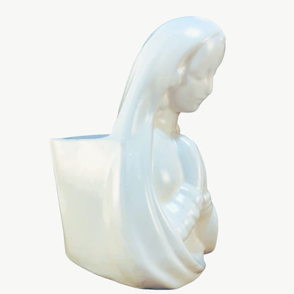1499 - 9" White Virgin Mary Planter - |A-10|