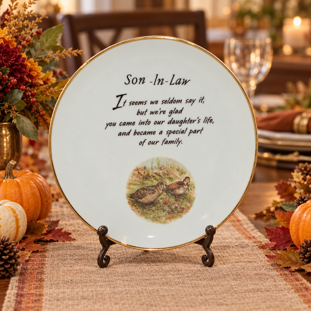 11100 - 8" Son In Law Plate With Game Birds |TBD|
