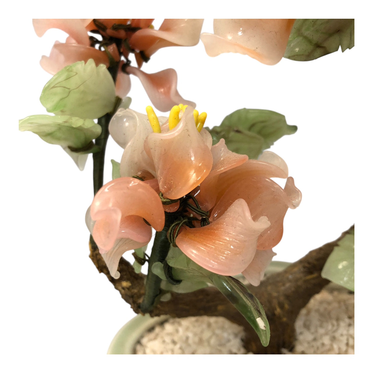 15049 - 10" Pink Jade Flower Tree - Fluted Pot |15-17|