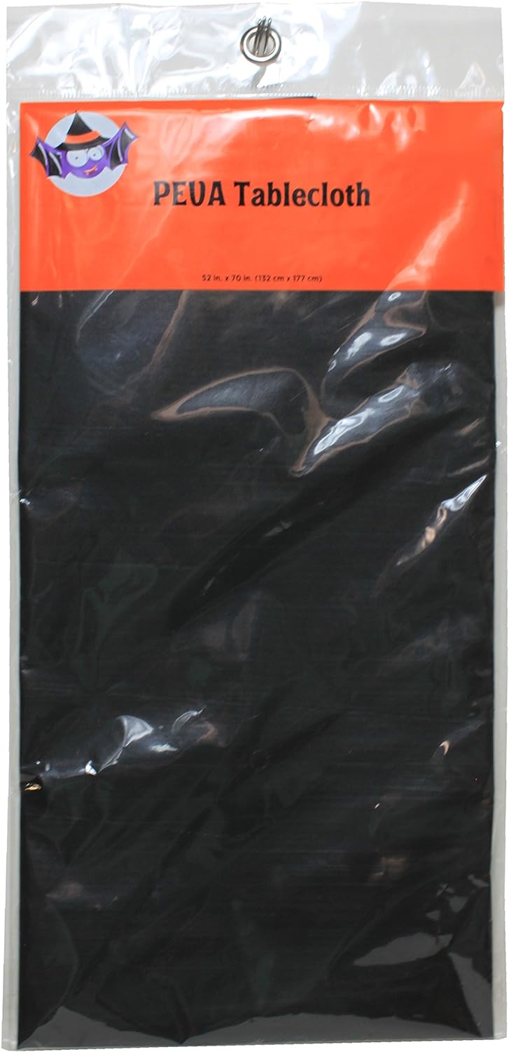 15050 - PEVA Black Tablecloth Set of 8 - [Pod 2-21]