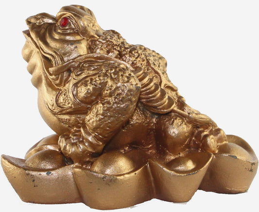 1515 - 3" Gold Money Frog On Ingots - |Z-11|