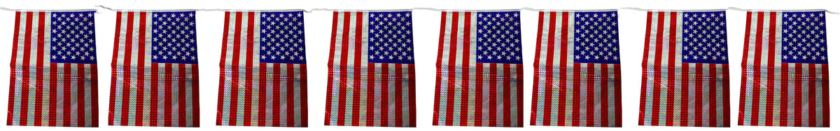 15392 - 12 ft Patriotic Flag Banner and Patriotic Star -|23-1|