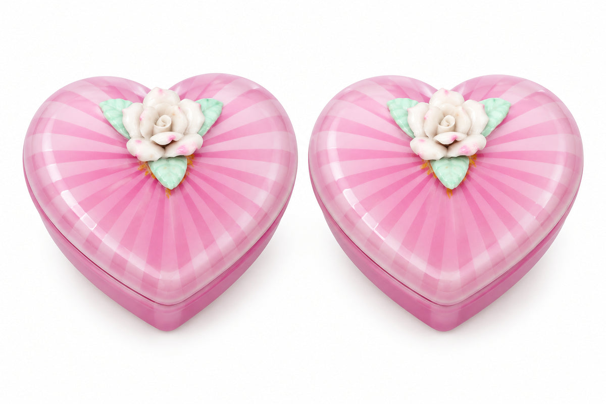 15574 - Set of Two Heart Shape Frosty Scented Candle 4" |23-5|