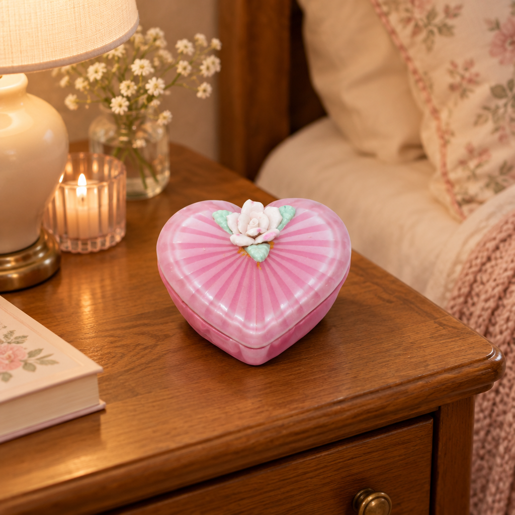 15574 - Set of Two Heart Shape Frosty Scented Candle 4" |23-5|