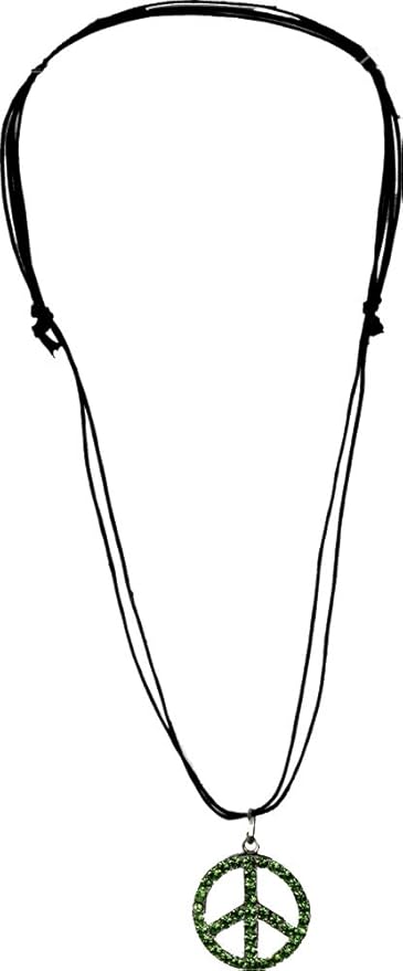 1558 - Necklace Peace Green w/Silver - |Clear-205|