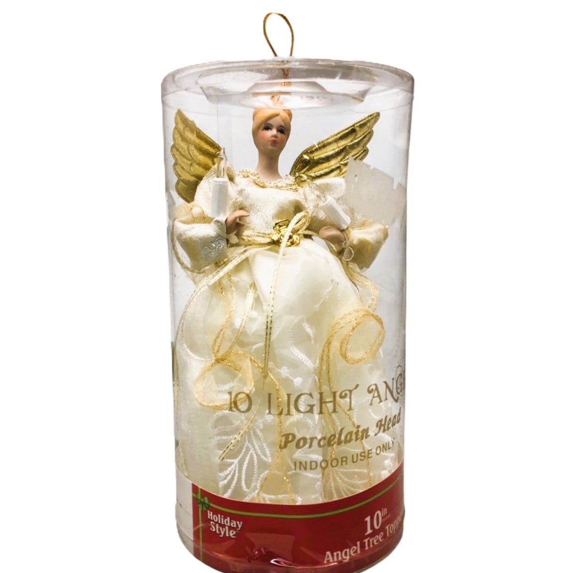 15638 - Elegant 10 Light Angel Porcelain Head Tree Topper |Pod 2-47|
