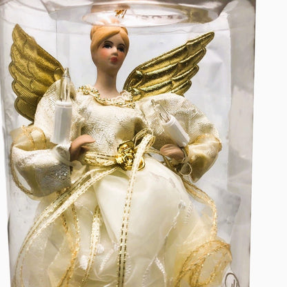 15638 - Elegant 10 Light Angel Porcelain Head Tree Topper |Pod 2-47|
