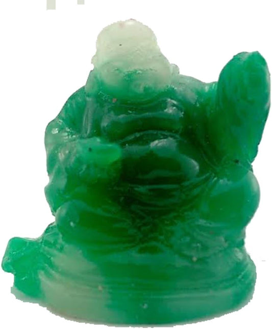 15663 - 1" Jade Green Buddha - Sit Hand Up - [X-33]