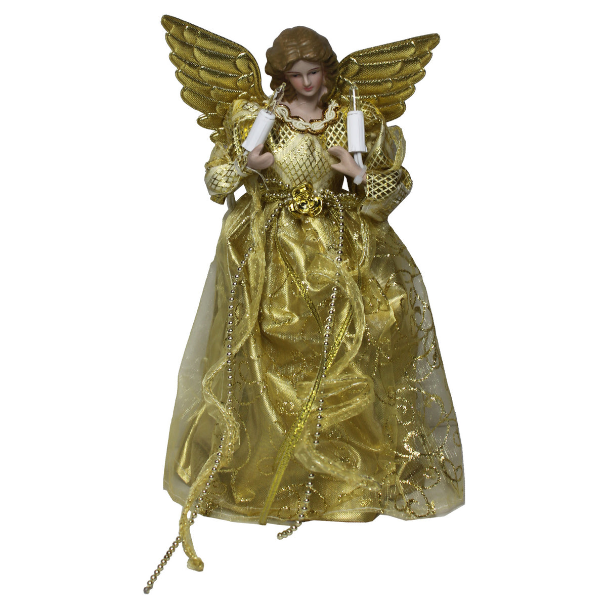 15673 - Exquisite 10 Inch Angel Tree Topper with Heavenly Charm |Pod 2-47|