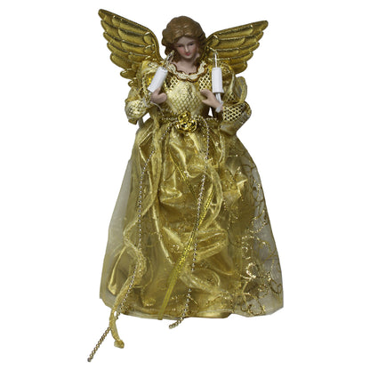 15673 - Exquisite 10 Inch Angel Tree Topper with Heavenly Charm |Pod 2-47|