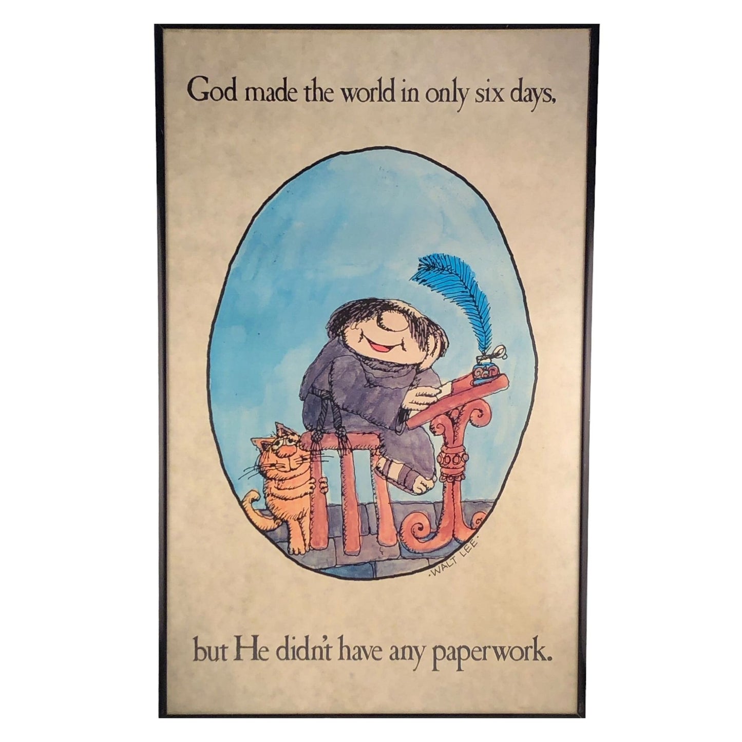 1574 - 13x21 Walt Lee God Made The World Poster Framed - |R-22|