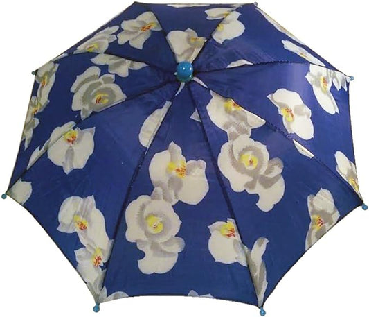 15768 - Blue & White Floral Kids Umbrella - [I-3 Top]