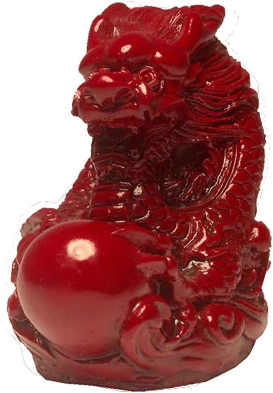 1577 - 2" Red Zodiac Dragon-Orb - |Z-08|