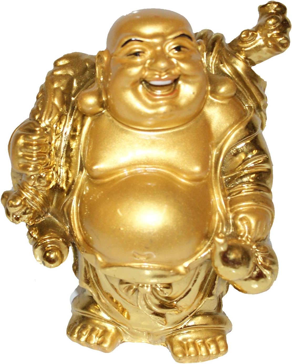 15795 - 4" Bright Gold Buddha - Gourd |Bu-02|