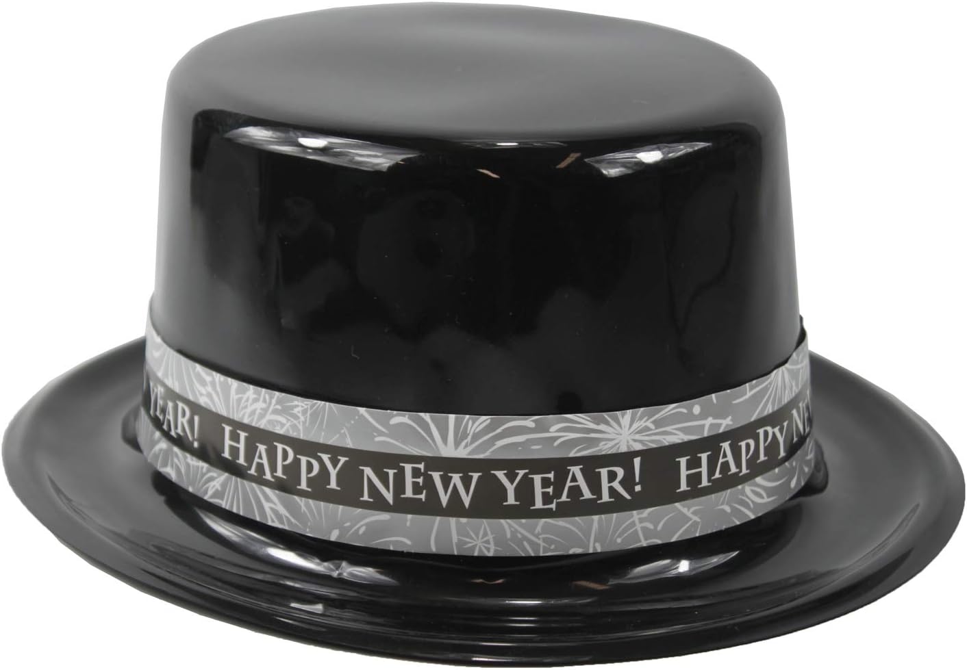 15853 - Black Plastic New Year Hat - Set of 7 |Pod 1-69|