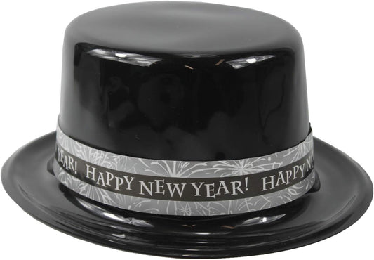 15853 - Black Plastic New Year Hat - Set of 7 |Pod 1-69|