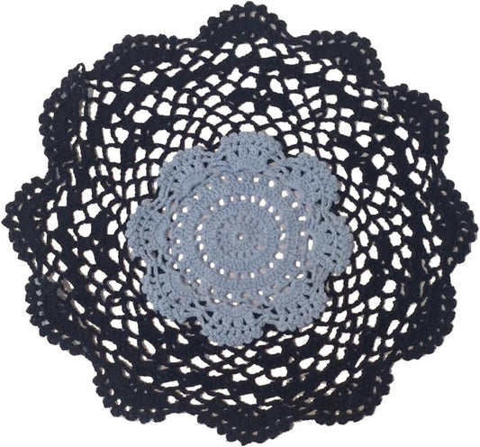 15885 - Two Color Blue Doily Crochet - [A-10]