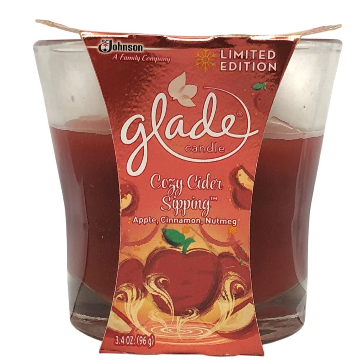 1600 - Glade Cozy Apple Cider Candle with Cinnamon Scent |Scent 25|