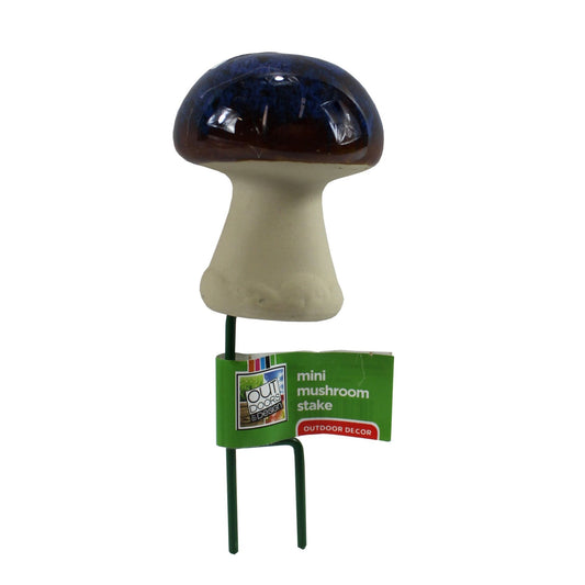 1603 - 3" Ceramic Mushroom Blue |17-26|