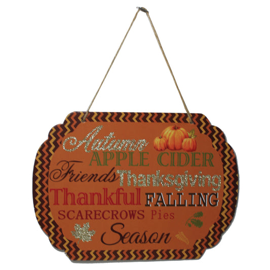 16052 - Autumn Apple Cider Pumpkin Sign |Pod 2-64|