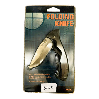 16129 - Black Folding Knife |114|
