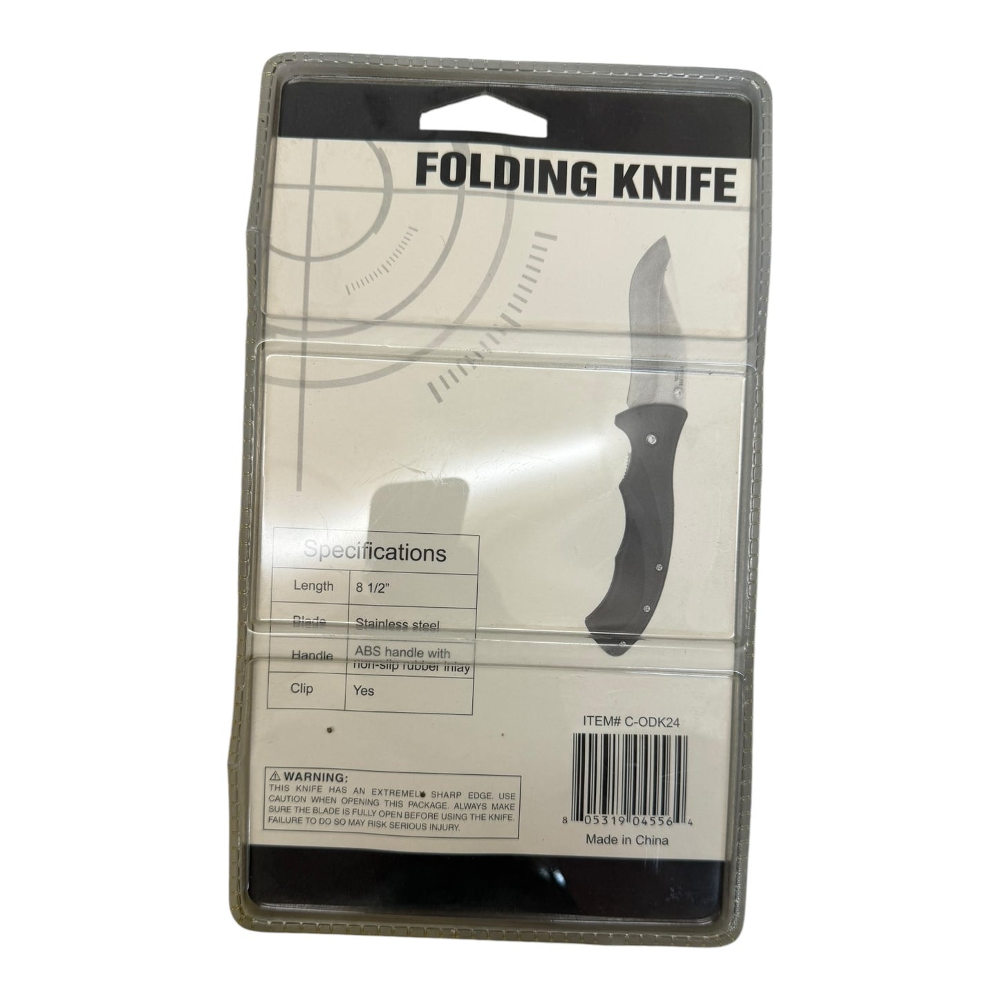16129 - Black Folding Knife |114|