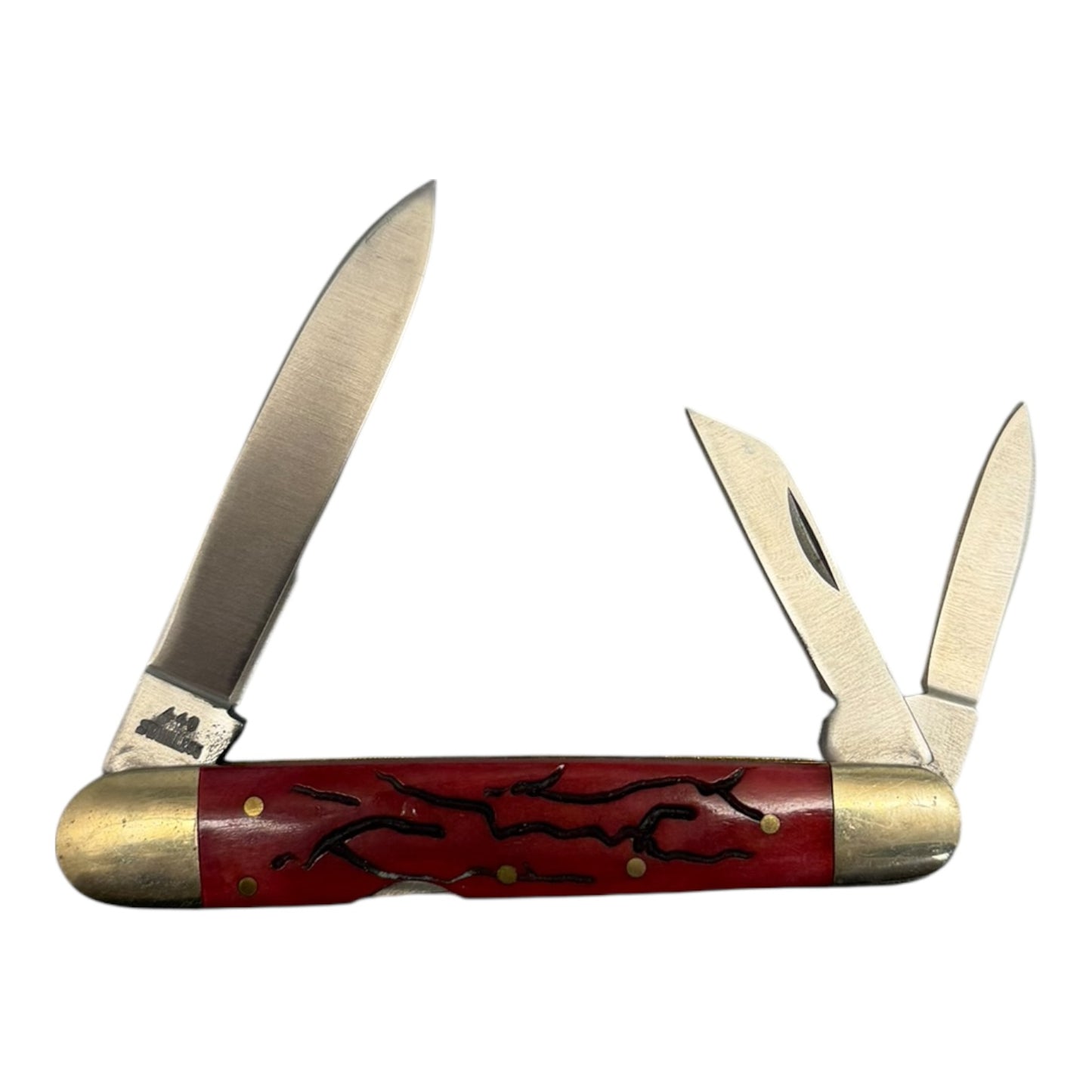 16351 - 4" Frost 3 Red Folding Knife |Store|