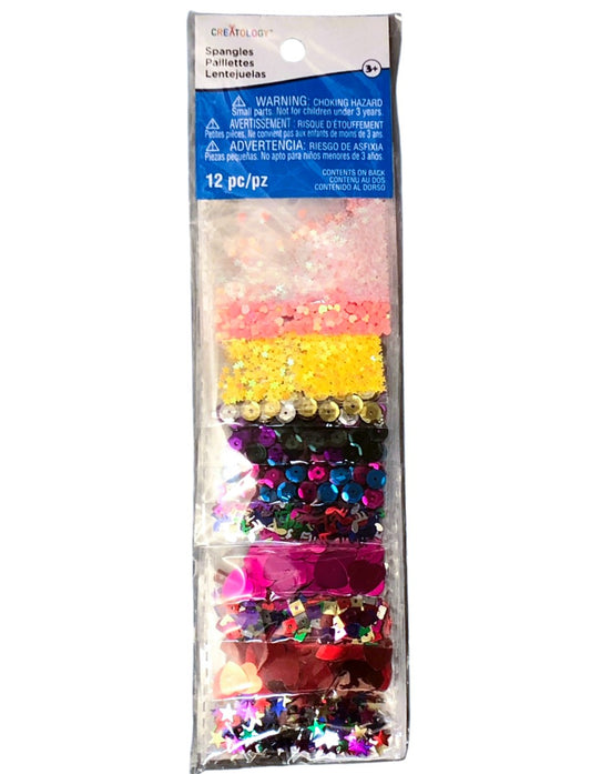 16402 - 12Pc Spangles 9.5" Shiny Craft Mix Set |2-16|