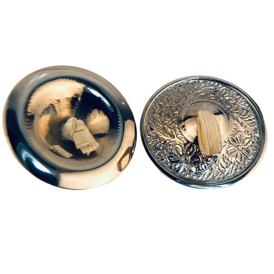 16532 - Two pk 1 1/4" Silver Zills Emboss |5-15|