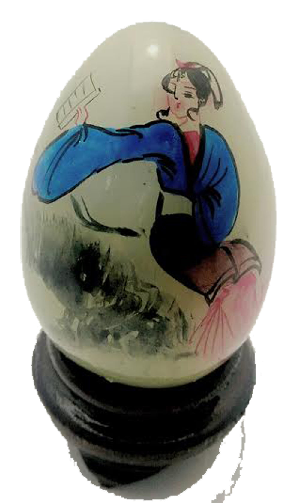 16687 - 1" Green Egg - Blue Geisha |9-7|