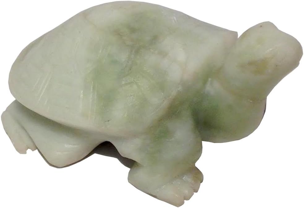 16833 - 4.5" White Soap Stone Turtle - [Z-28]