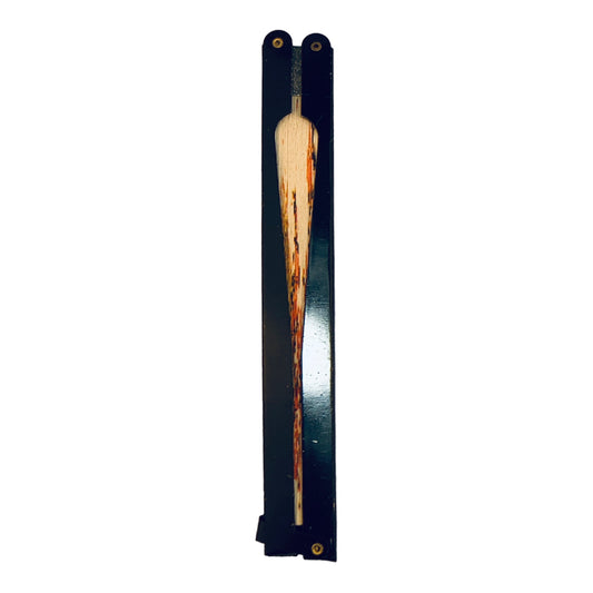 1685 - 5.5" Black Fan - Orange Flowers-Set of Two - W-19 : AM COOL BEANS