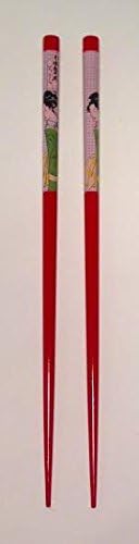 16999 - Red Chopsticks with Geisha - [16-20]