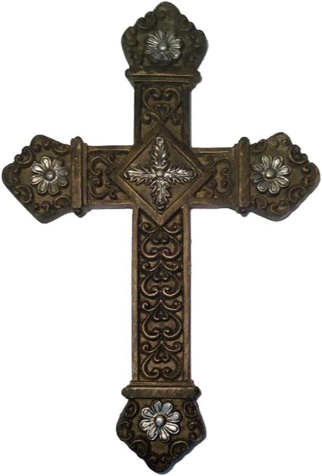 17021 - Cross w/Silver Daisies - [7-13]