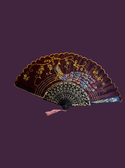 17207 -Set of Three Scented Solid Color Embroidery Fan |W-18/G-78|