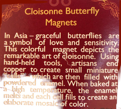 1720 - Enamel Butterfly 3" Magnets |8-6|