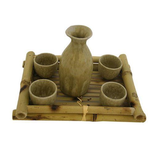 17215 - Glazed Ceramic 5 Pcs Japanese Sake Set - A-2 Top ULTIMATE