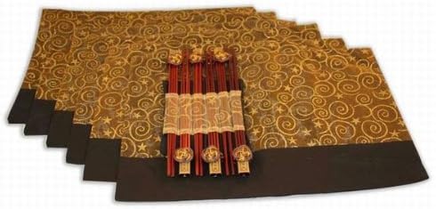 17289 - Set of Six Chopsticks and Placemats - [BH Stairs]
