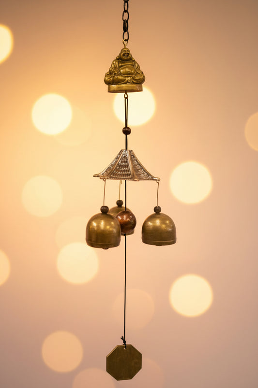 17293 - Brass Buddha Windchime 15" |23-2|