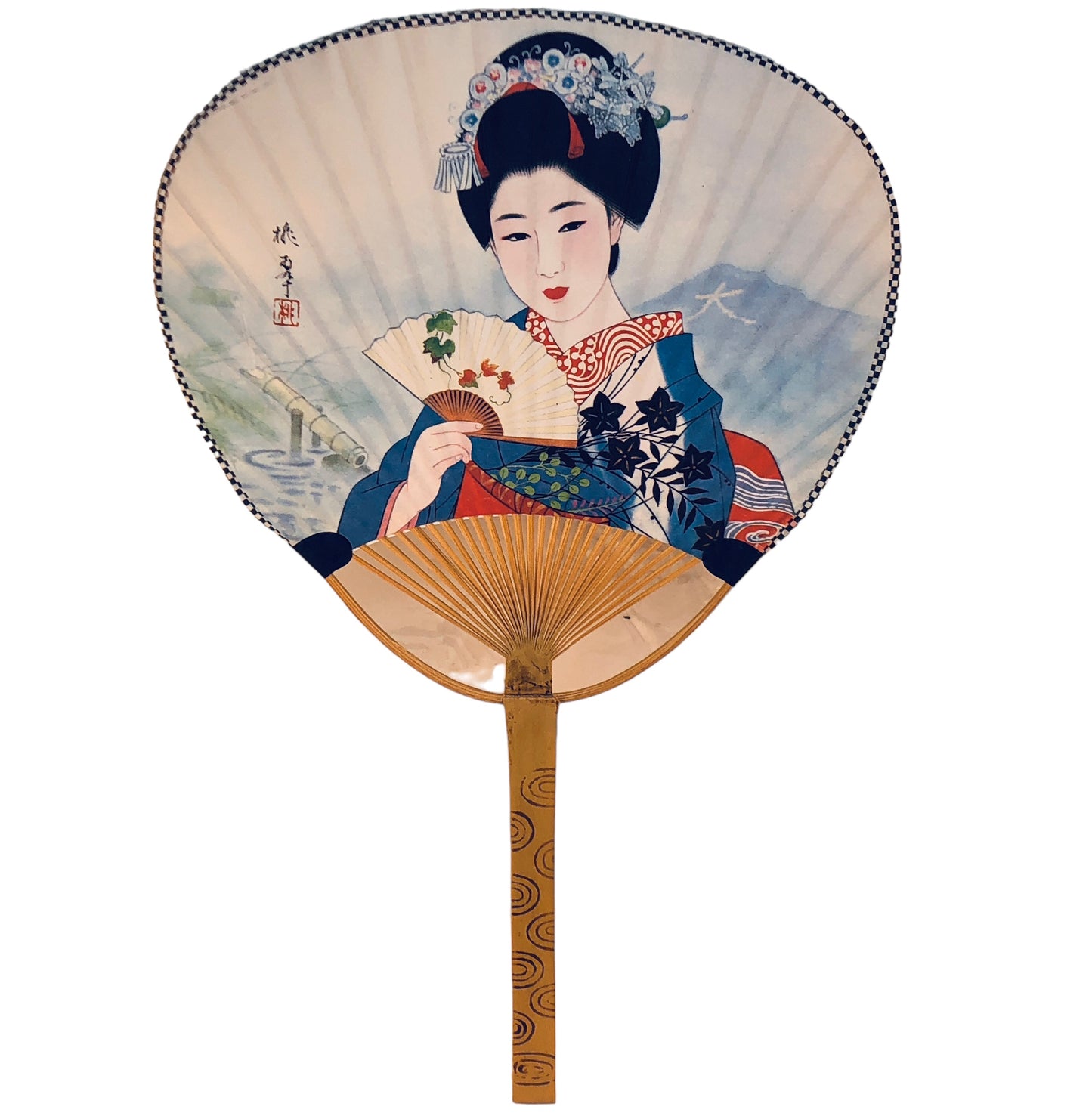 17331 - 1 Chinese Palace Paper Fan - Store / H-40 : AM COOL BEANS