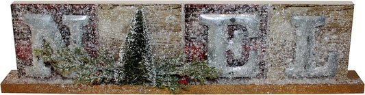 1767 - Noel Christmas 12-Inch Sign Decor w/Tree |Pod 2-59|