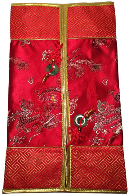 17833 - Red Tissue Box Cover Dragons |18-31|