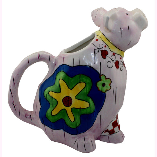 1783 - 7.5" Ceramic Pig Milk Pitcher