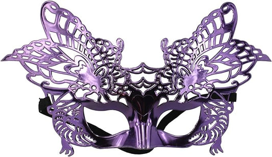 1788 - Purple W/Design Masquerade Mask |Pod 2-22|