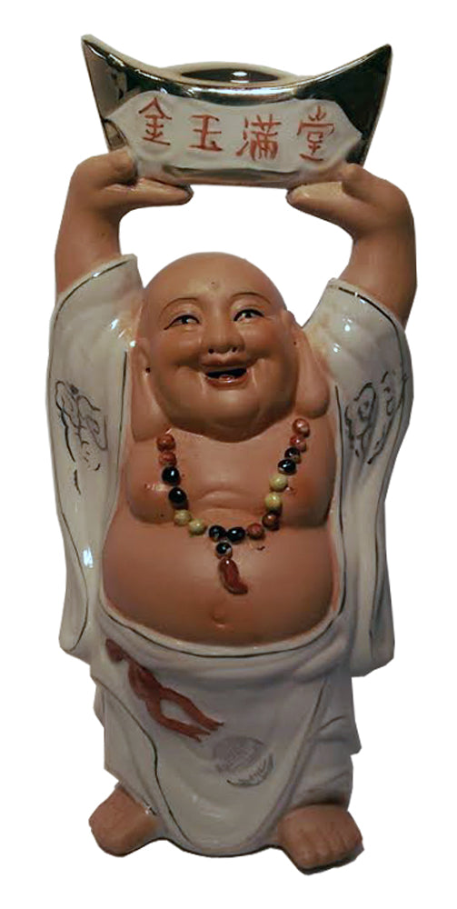 1798 - 11" Ceramic Buddha - w/Ingot 1 - |Bu-07|