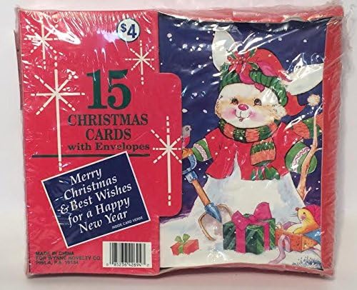 18004 - 15 Christmas Cards w/Envelopes - [BS-6 Garage]